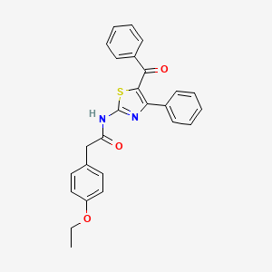 molecular formula C26H22N2O3S B2829077 N-(5-benzoyl-4-phenyl-1,3-thiazol-2-yl)-2-(4-ethoxyphenyl)acetamide CAS No. 923484-14-4