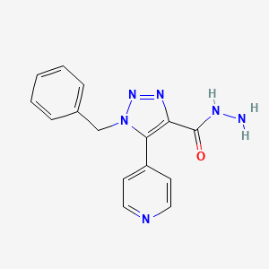 molecular formula C15H14N6O B2829122 1-benzyl-5-pyridin-4-yl-1H-1,2,3-triazole-4-carbohydrazide CAS No. 1823849-98-4
