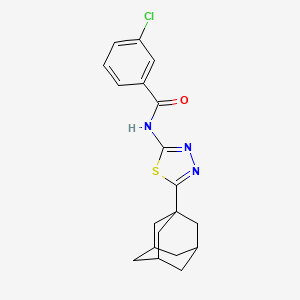 molecular formula C19H20ClN3OS B2829163 N-[5-(ADAMANTAN-1-YL)-1,3,4-THIADIAZOL-2-YL]-3-CHLOROBENZAMIDE CAS No. 310416-45-6