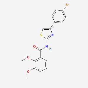 molecular formula C18H15BrN2O3S B2829178 N-[4-(4-bromophenyl)-1,3-thiazol-2-yl]-2,3-dimethoxybenzamide CAS No. 896010-62-1