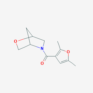 molecular formula C12H15NO3 B2829222 5-(2,5-dimethylfuran-3-carbonyl)-2-oxa-5-azabicyclo[2.2.1]heptane CAS No. 2034611-32-8