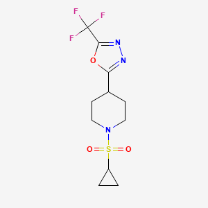 2-(1-(Cyclopropylsulfonyl)piperidin-4-yl)-5-(trifluoromethyl)-1,3,4-oxadiazole