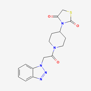 3-(1-(2-(1H-benzo[d][1,2,3]triazol-1-yl)acetyl)piperidin-4-yl)thiazolidine-2,4-dione