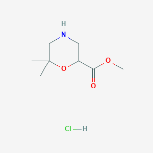 Methyl 6,6-dimethylmorpholine-2-carboxylate;hydrochloride
