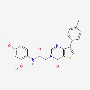 molecular formula C23H21N3O4S B2829267 N-(2,4-dimethoxyphenyl)-2-[7-(4-methylphenyl)-4-oxothieno[3,2-d]pyrimidin-3(4H)-yl]acetamide CAS No. 1207049-08-8