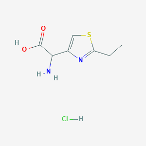 2-Amino-2-(2-ethyl-1,3-thiazol-4-yl)acetic acid hydrochloride