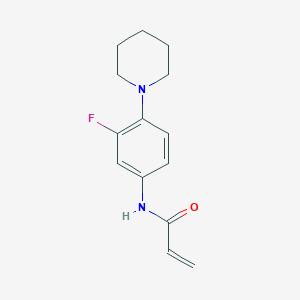 B2829278 N-(3-fluoro-4-piperidin-1-ylphenyl)prop-2-enamide CAS No. 2361640-68-6