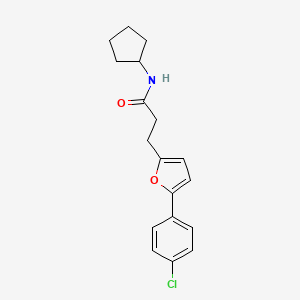 3-(5-(4-chlorophenyl)furan-2-yl)-N-cyclopentylpropanamide