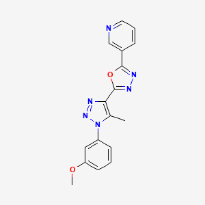 3-{5-[1-(3-methoxyphenyl)-5-methyl-1H-1,2,3-triazol-4-yl]-1,3,4-oxadiazol-2-yl}pyridine