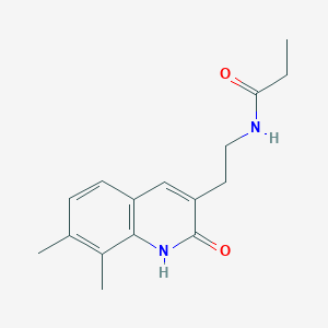 N-(2-(7,8-dimethyl-2-oxo-1,2-dihydroquinolin-3-yl)ethyl)propionamide