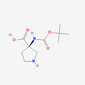 (R)-3-((tert-Butoxycarbonyl)amino)pyrrolidine-3-carboxylic acid