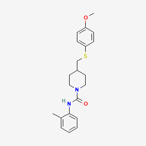 4-(((4-methoxyphenyl)thio)methyl)-N-(o-tolyl)piperidine-1-carboxamide