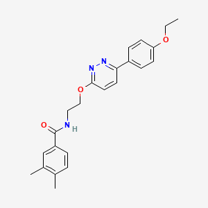 molecular formula C23H25N3O3 B2829318 N-(2-{[6-(4-ethoxyphenyl)pyridazin-3-yl]oxy}ethyl)-3,4-dimethylbenzamide CAS No. 920365-43-1