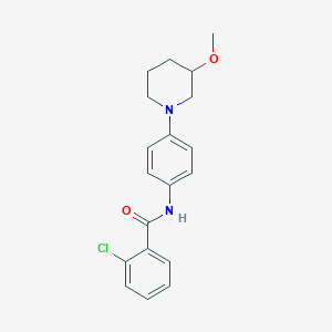 2-chloro-N-(4-(3-methoxypiperidin-1-yl)phenyl)benzamide