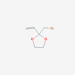 molecular formula C6H9BrO2 B2829335 2-(bromomethyl)-2-ethenyl-1,3-dioxolane CAS No. 250338-50-2