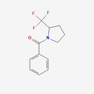 molecular formula C12H12F3NO B2829337 Phenyl-[2-(trifluoromethyl)pyrrolidin-1-yl]methanone CAS No. 2248297-97-2