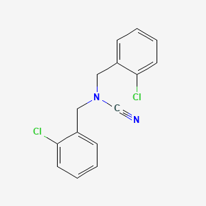 molecular formula C15H12Cl2N2 B2829342 N,N-bis(2-chlorobenzyl)cyanamide CAS No. 75326-67-9