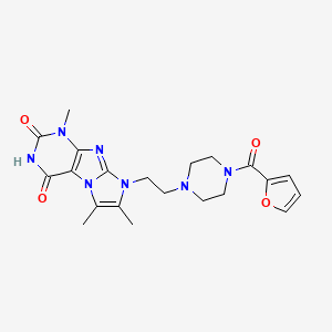 8-(2-(4-(furan-2-carbonyl)piperazin-1-yl)ethyl)-1,6,7-trimethyl-1H-imidazo[2,1-f]purine-2,4(3H,8H)-dione