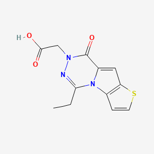 (5-ethyl-8-oxothieno[2',3':4,5]pyrrolo[1,2-d][1,2,4]triazin-7(8H)-yl)acetic acid