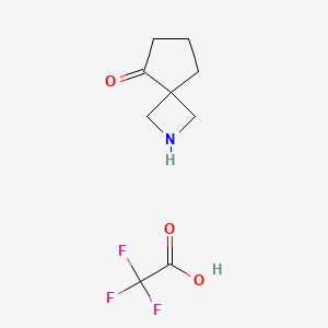 molecular formula C9H12F3NO3 B2829348 2-Azaspiro[3.4]octan-5-one;2,2,2-trifluoroacetic acid CAS No. 2551118-50-2