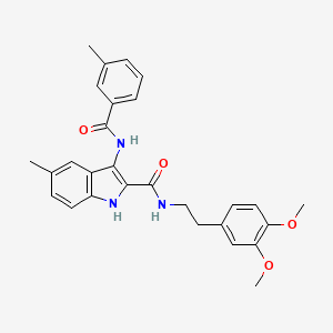 molecular formula C28H29N3O4 B2829353 N-(5-chloro-2-methoxyphenyl)-5-propionyl-4,5,6,7-tetrahydrothieno[3,2-c]pyridine-2-sulfonamide CAS No. 1031994-30-5