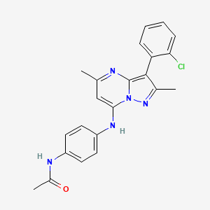 N-(4-((3-(2-chlorophenyl)-2,5-dimethylpyrazolo[1,5-a]pyrimidin-7-yl)amino)phenyl)acetamide