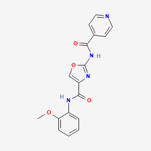 molecular formula C17H14N4O4 B2829364 2-(isonicotinamido)-N-(2-methoxyphenyl)oxazole-4-carboxamide CAS No. 1797736-23-2