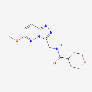 N-((6-methoxy-[1,2,4]triazolo[4,3-b]pyridazin-3-yl)methyl)tetrahydro-2H-pyran-4-carboxamide