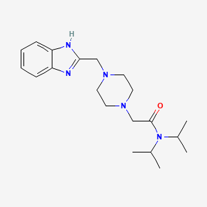 2-(4-((1H-benzo[d]imidazol-2-yl)methyl)piperazin-1-yl)-N,N-diisopropylacetamide
