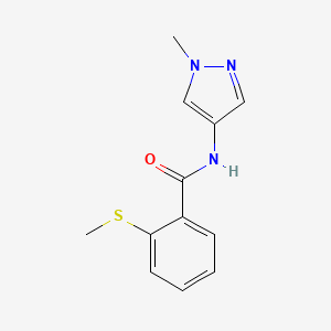 molecular formula C12H13N3OS B2829415 N-(1-methyl-1H-pyrazol-4-yl)-2-(methylsulfanyl)benzamide CAS No. 2309191-52-2