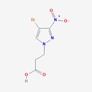 molecular formula C6H6BrN3O4 B2829426 3-(4-bromo-3-nitro-1H-pyrazol-1-yl)propanoic acid CAS No. 1006993-36-7