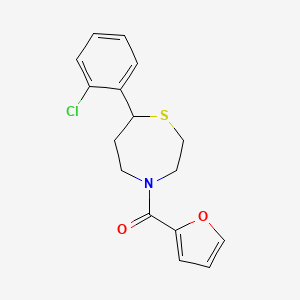 molecular formula C16H16ClNO2S B2829428 7-(2-chlorophenyl)-4-(furan-2-carbonyl)-1,4-thiazepane CAS No. 1797562-58-3