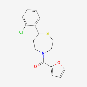 (7-(2-Chlorophenyl)-1,4-thiazepan-4-yl)(furan-2-yl)methanone