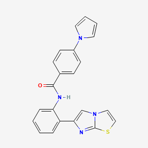 N-(2-(imidazo[2,1-b]thiazol-6-yl)phenyl)-4-(1H-pyrrol-1-yl)benzamide