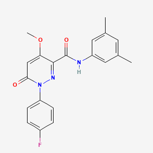 molecular formula C20H18FN3O3 B2829440 N-(3,5-dimethylphenyl)-1-(4-fluorophenyl)-4-methoxy-6-oxo-1,6-dihydropyridazine-3-carboxamide CAS No. 942005-34-7