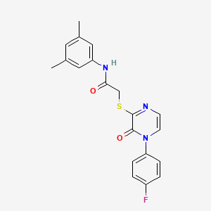 molecular formula C20H18FN3O2S B2829451 N-(3,5-dimethylphenyl)-2-{[4-(4-fluorophenyl)-3-oxo-3,4-dihydropyrazin-2-yl]sulfanyl}acetamide CAS No. 899949-63-4