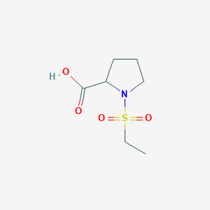 molecular formula C7H13NO4S B2829486 N-(ethylsulfonyl)-DL-proline CAS No. 114037-63-7