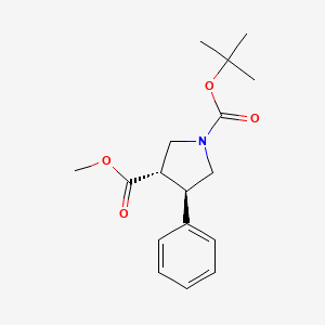 molecular formula C17H23NO4 B2829489 1-tert-Butyl 3-methyl (3S,4R)-4-phenylpyrrolidine-1,3-dicarboxylate CAS No. 2140264-81-7