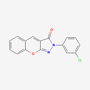 molecular formula C16H9ClN2O2 B2829540 2-(3-chlorophenyl)-2H,3H-chromeno[2,3-c]pyrazol-3-one CAS No. 954107-08-5