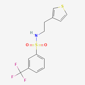 B2829605 N-(2-(thiophen-3-yl)ethyl)-3-(trifluoromethyl)benzenesulfonamide CAS No. 1251560-60-7