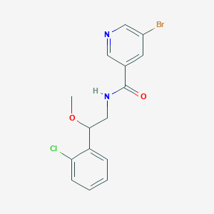 molecular formula C15H14BrClN2O2 B2829656 5-bromo-N-[2-(2-chlorophenyl)-2-methoxyethyl]pyridine-3-carboxamide CAS No. 1795195-28-6