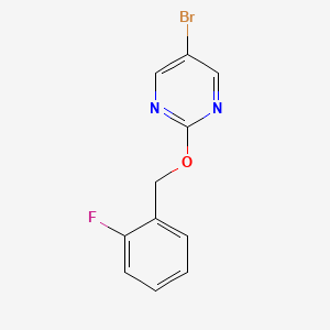 molecular formula C11H8BrFN2O B2829697 5-Bromo-2-(2-fluorobenzyloxy)pyrimidine CAS No. 1406643-50-2