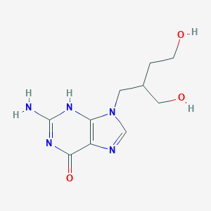 molecular formula C10H15N5O3 B028297 9-(4-Hydroxy-2-(hydroxymethyl)butyl)guanine CAS No. 105868-85-7