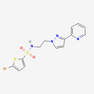5-bromo-N-(2-(3-(pyridin-2-yl)-1H-pyrazol-1-yl)ethyl)thiophene-2-sulfonamide