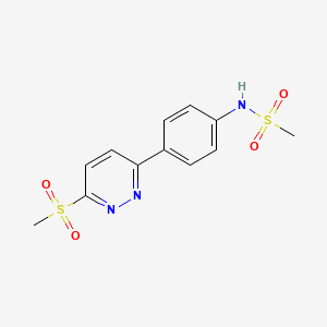 N-[4-(6-methylsulfonylpyridazin-3-yl)phenyl]methanesulfonamide