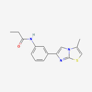 molecular formula C15H15N3OS B2829711 N-(3-(3-methylimidazo[2,1-b]thiazol-6-yl)phenyl)propionamide CAS No. 893977-82-7