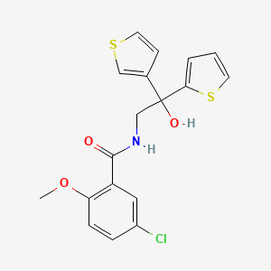 5-chloro-N-(2-hydroxy-2-(thiophen-2-yl)-2-(thiophen-3-yl)ethyl)-2-methoxybenzamide