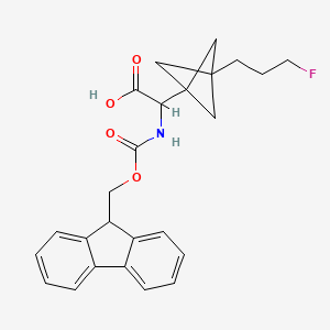 2-(9H-Fluoren-9-ylmethoxycarbonylamino)-2-[3-(3-fluoropropyl)-1-bicyclo[1.1.1]pentanyl]acetic acid