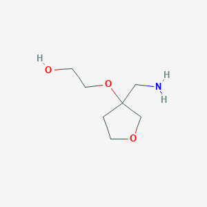 2-{[3-(Aminomethyl)oxolan-3-yl]oxy}ethan-1-ol