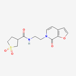 N-(2-(7-oxofuro[2,3-c]pyridin-6(7H)-yl)ethyl)tetrahydrothiophene-3-carboxamide 1,1-dioxide